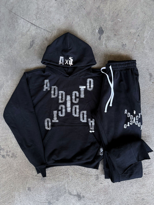 A&A COLLECTION - BLACK HOODIE + SWEATPANTS