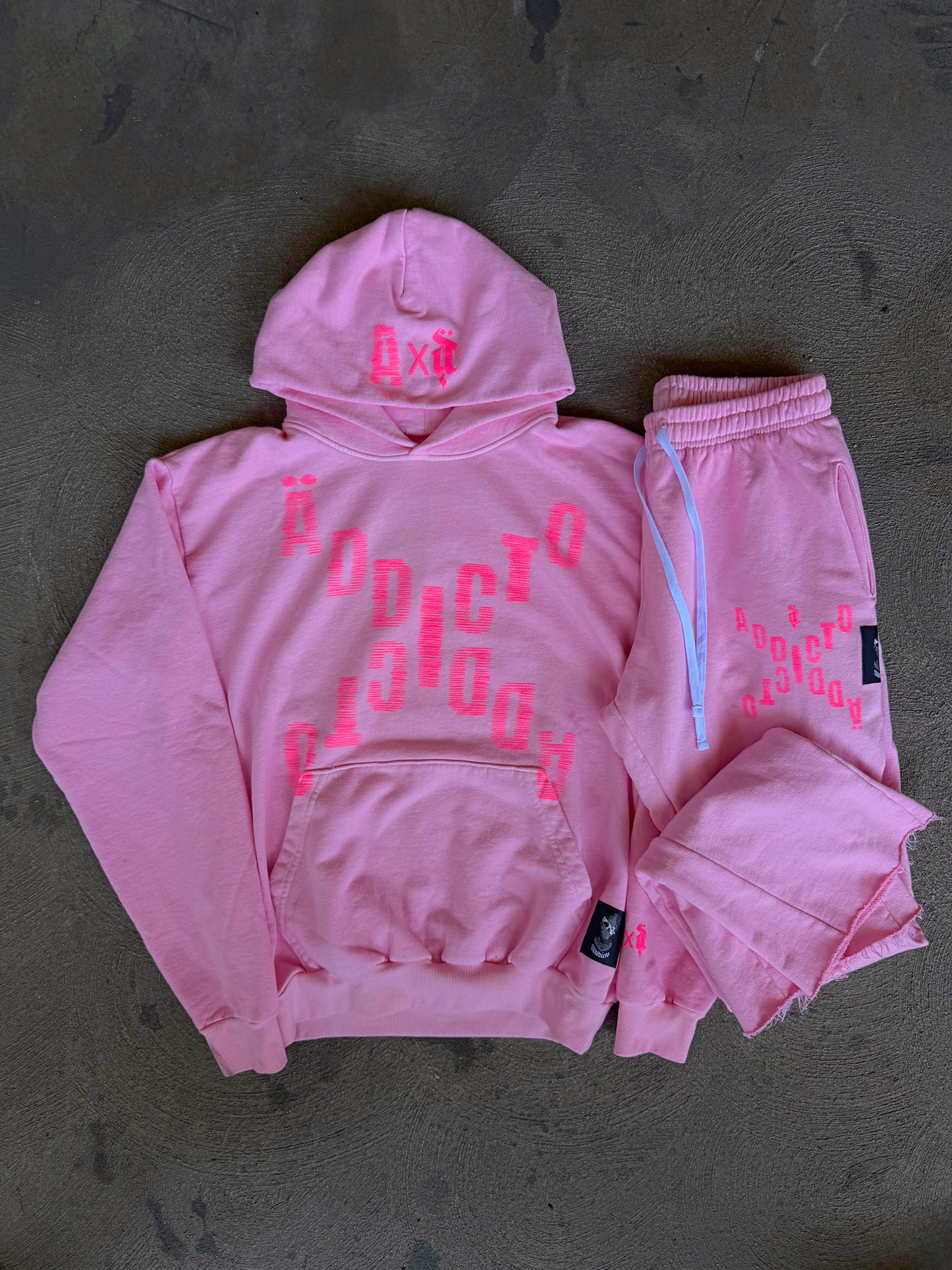 A&A COLLECTION - BERRY PINK TUSI HOODIE + SWEATPANTS