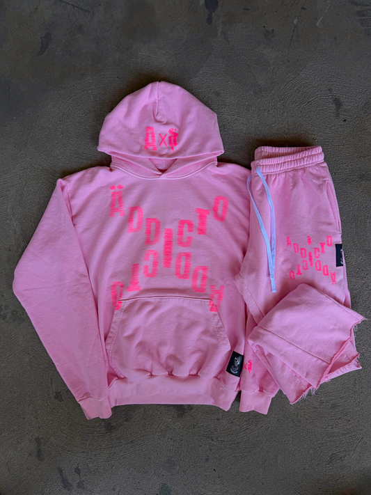 A&A COLLECTION - BERRY PINK TUSI HOODIE + SWEATPANTS