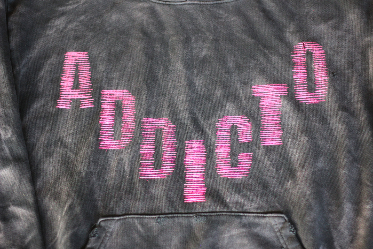 ADDICTO - Distress Vintage Tusi Hoodie