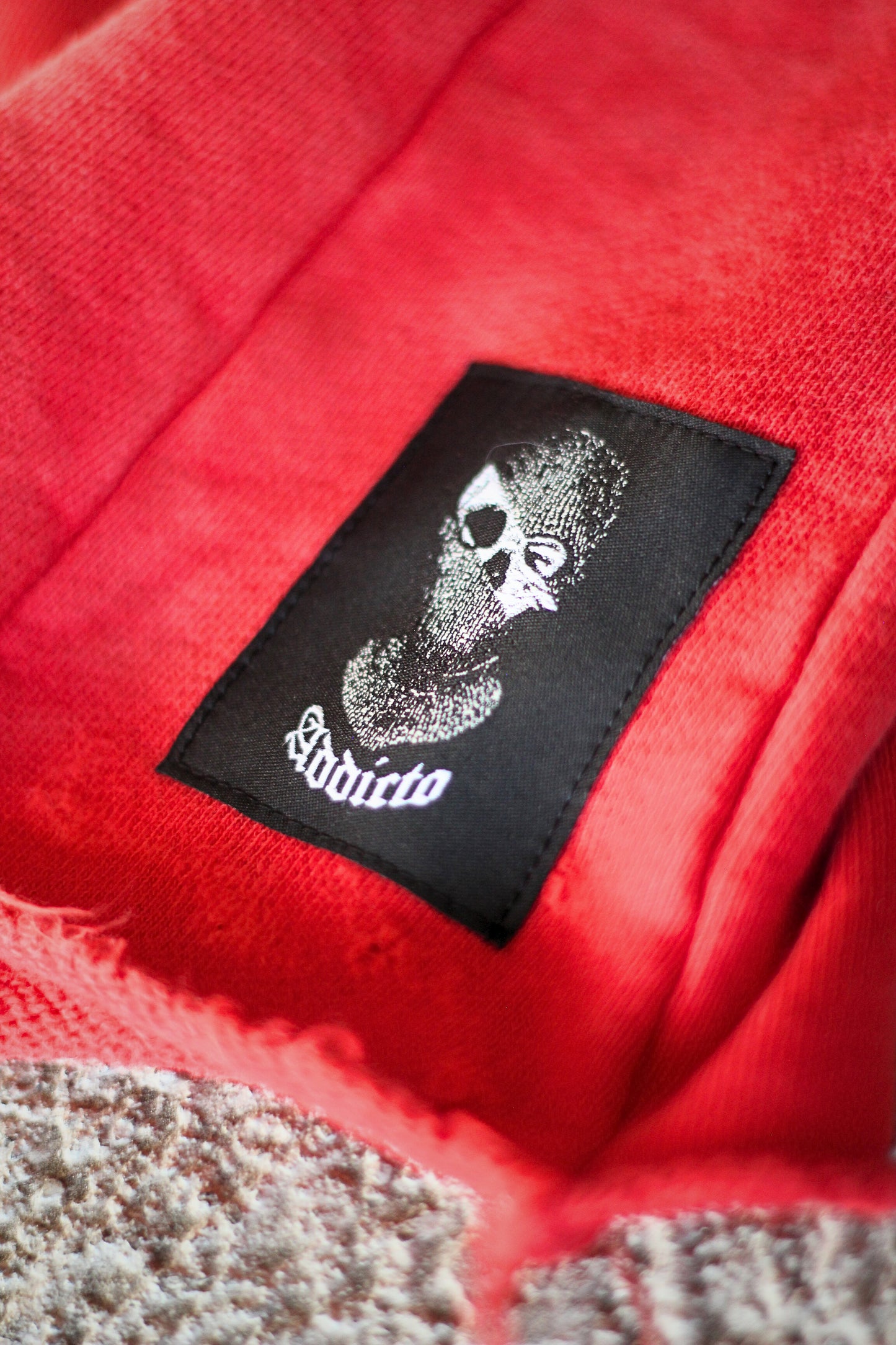 ADDICTO - RED Distress Acid Wash Sweatpants